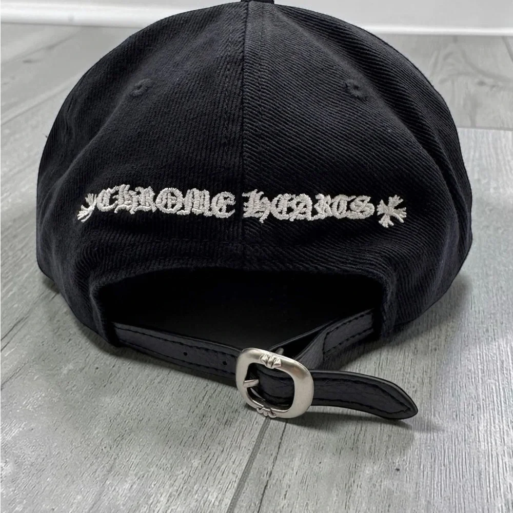 Chrome Hearts Matty Boy Chomper Leather‎ Strapback Hat Black Excellent Condition